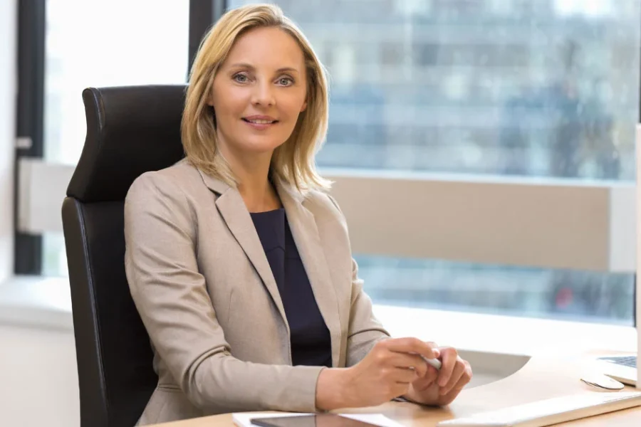 Senior businesswoman sitting in a modern office
