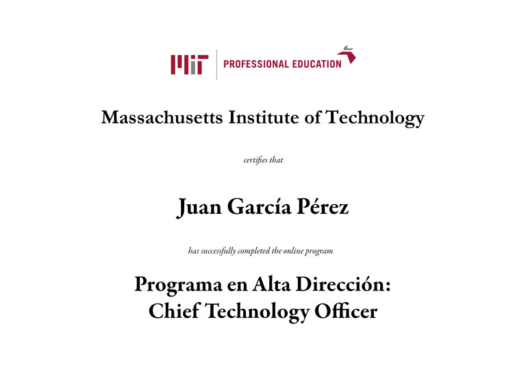 Programa en Alta Dirección: Chief Technology Officer